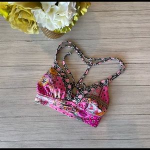 Floral bikini top